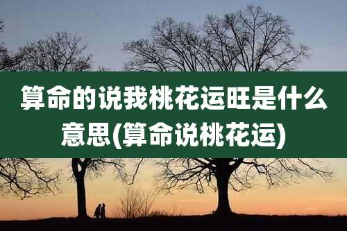 算命的说我桃花运旺是什么意思(算命说桃花运)