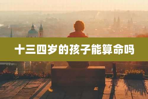 十三四岁的孩子能算命吗