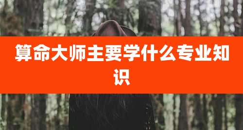 算命大师主要学什么专业知识