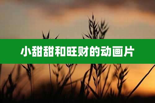 小甜甜和旺财的动画片