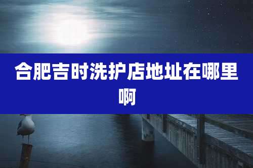 合肥吉时洗护店地址在哪里啊