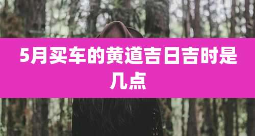 5月买车的黄道吉日吉时是几点