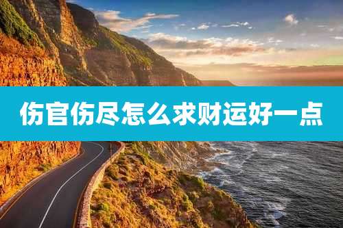 伤官伤尽怎么求财运好一点
