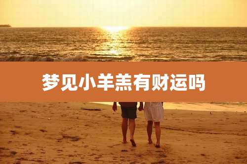 梦见小羊羔有财运吗