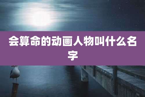 会算命的动画人物叫什么名字