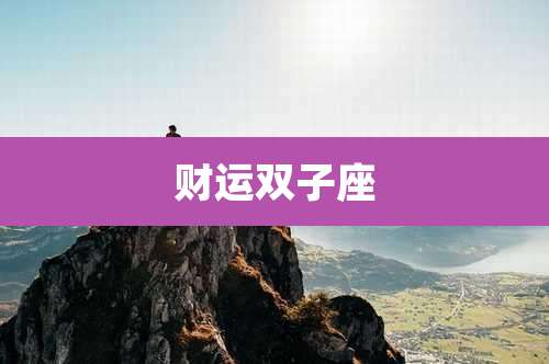 财运双子座