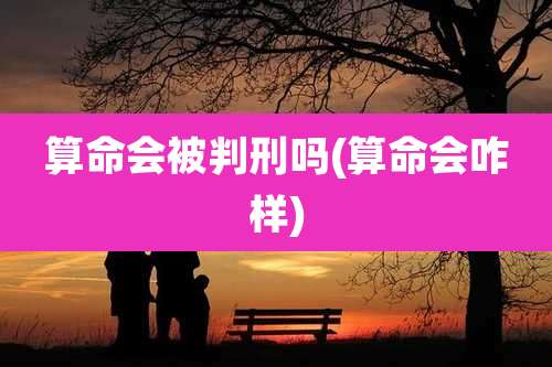 算命会被判刑吗(算命会咋样)