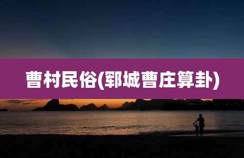 曹村民俗(郓城曹庄算卦)