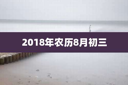 2018年农历8月初三