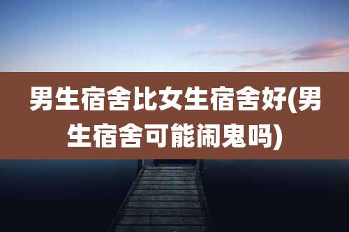 男生宿舍比女生宿舍好(男生宿舍可能闹鬼吗)
