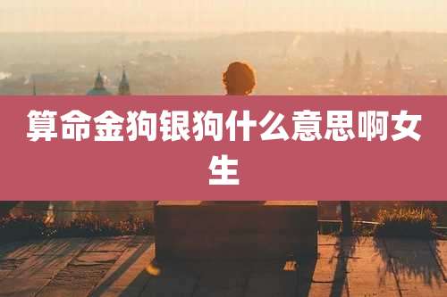 算命金狗银狗什么意思啊女生