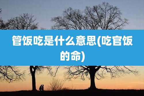 管饭吃是什么意思(吃官饭的命)