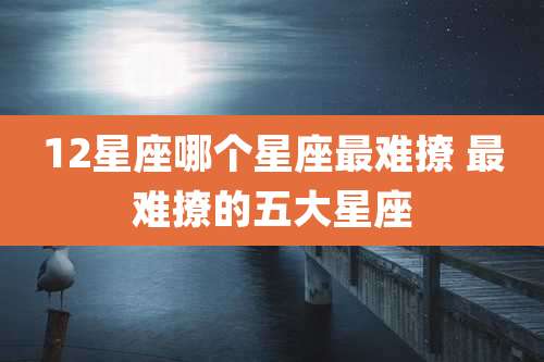 12星座哪个星座最难撩 最难撩的五大星座