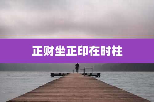 正财坐正印在时柱