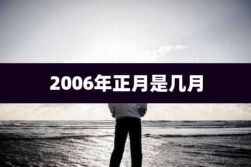 2006年正月是几月