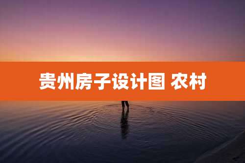 贵州房子设计图 农村