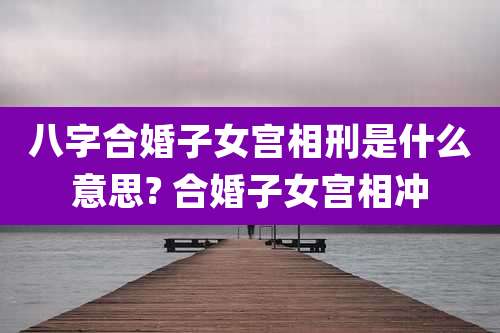 八字合婚子女宫相刑是什么意思? 合婚子女宫相冲