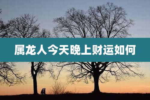 属龙人今天晚上财运如何