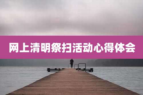 网上清明祭扫活动心得体会