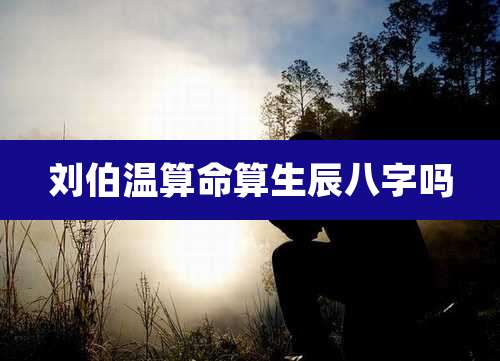 刘伯温算命算生辰八字吗