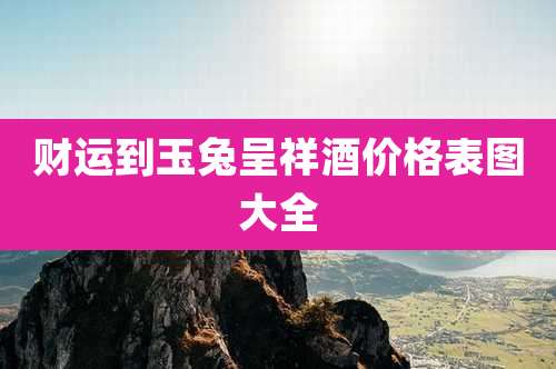财运到玉兔呈祥酒价格表图大全