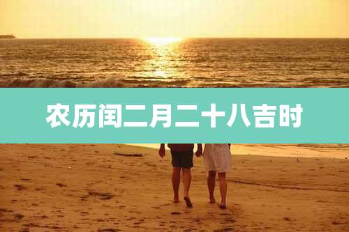农历闰二月二十八吉时