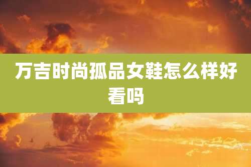 万吉时尚孤品女鞋怎么样好看吗
