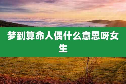 梦到算命人偶什么意思呀女生