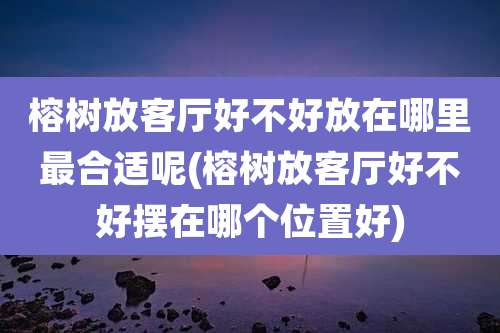 榕树放客厅好不好放在哪里最合适呢(榕树放客厅好不好摆在哪个位置好)