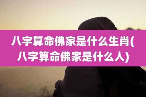 八字算命佛家是什么生肖(八字算命佛家是什么人)