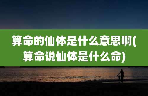 算命的仙体是什么意思啊(算命说仙体是什么命)