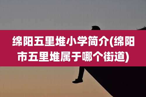 绵阳五里堆小学简介(绵阳市五里堆属于哪个街道)