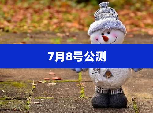 7月8号公测