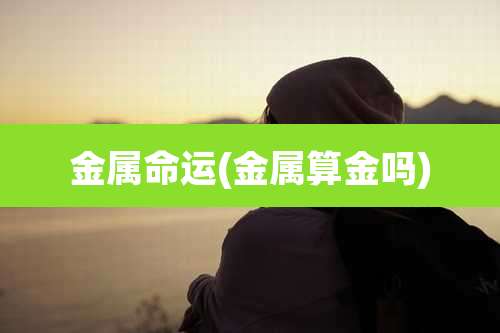金属命运(金属算金吗)