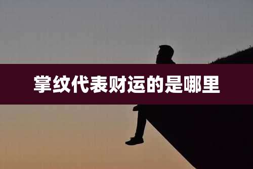 掌纹代表财运的是哪里