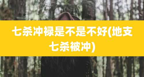 七杀冲禄是不是不好(地支七杀被冲)