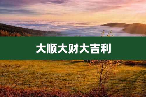 大顺大财大吉利