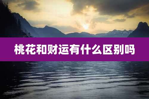 桃花和财运有什么区别吗