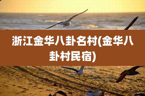 浙江金华八卦名村(金华八卦村民宿)