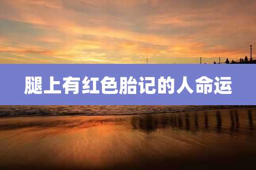 腿上有红色胎记的人命运