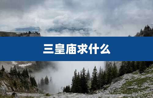 三皇庙求什么