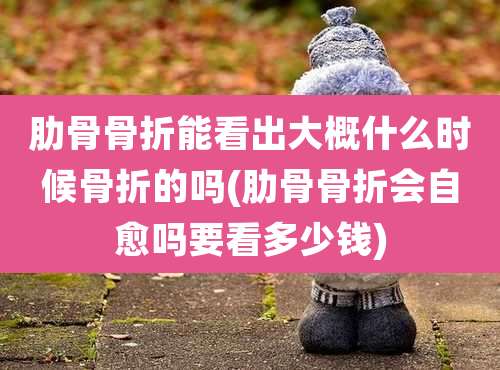 肋骨骨折能看出大概什么时候骨折的吗(肋骨骨折会自愈吗要看多少钱)