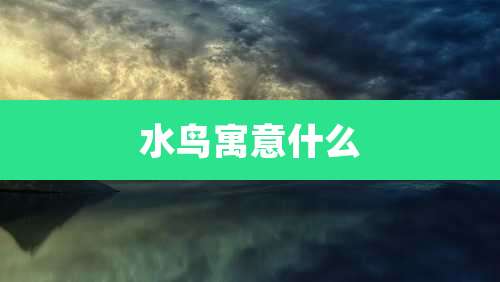 水鸟寓意什么