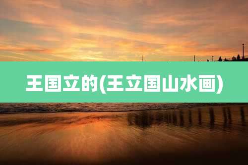王国立的(王立国山水画)