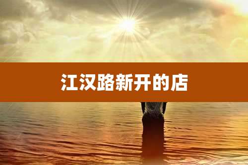 江汉路新开的店