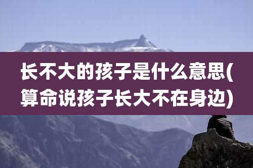 长不大的孩子是什么意思(算命说孩子长大不在身边)