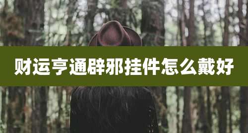 财运亨通辟邪挂件怎么戴好