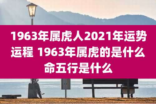 1963年属虎人2021年运势运程 1963年属虎的是什么命五行是什么