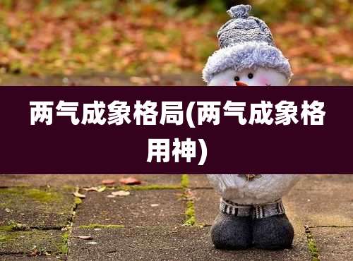 两气成象格局(两气成象格用神)