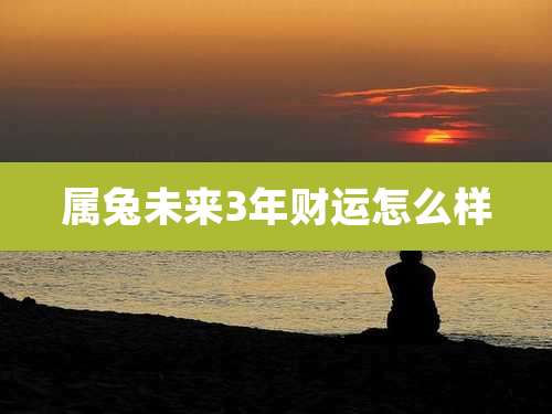 属兔未来3年财运怎么样